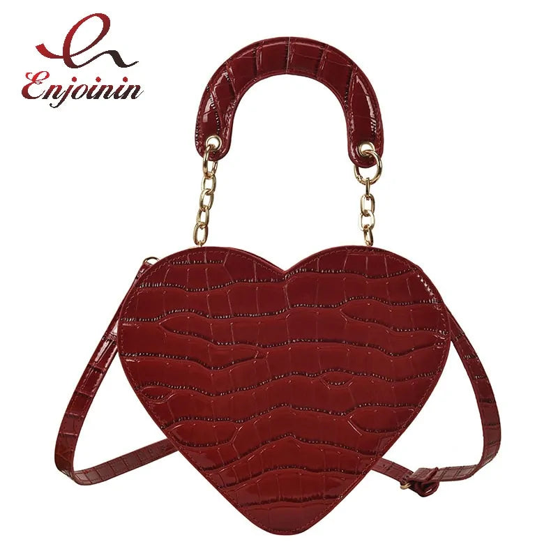 Heart shaped purse red sale