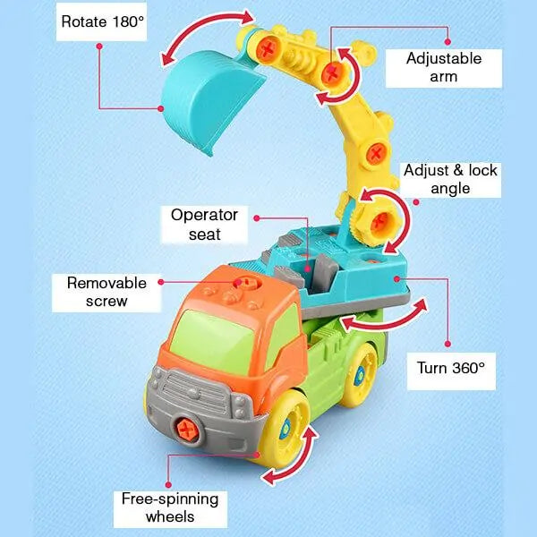 Bauen Sie Ihre eigenen Spielzeug-Baufahrzeuge