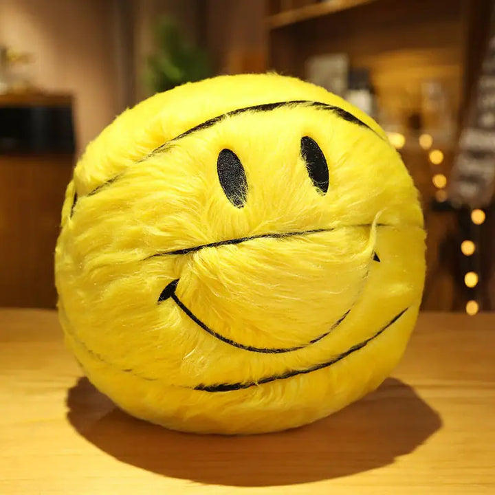 Smiley-Basketball-Plüschkissen