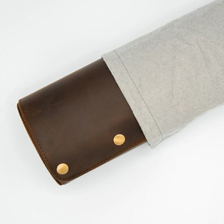 Vintage Leather Watch Roll