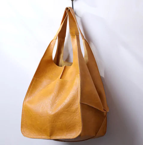 Retro Luxury Shoulder Bag: Casual PU Leather Tote