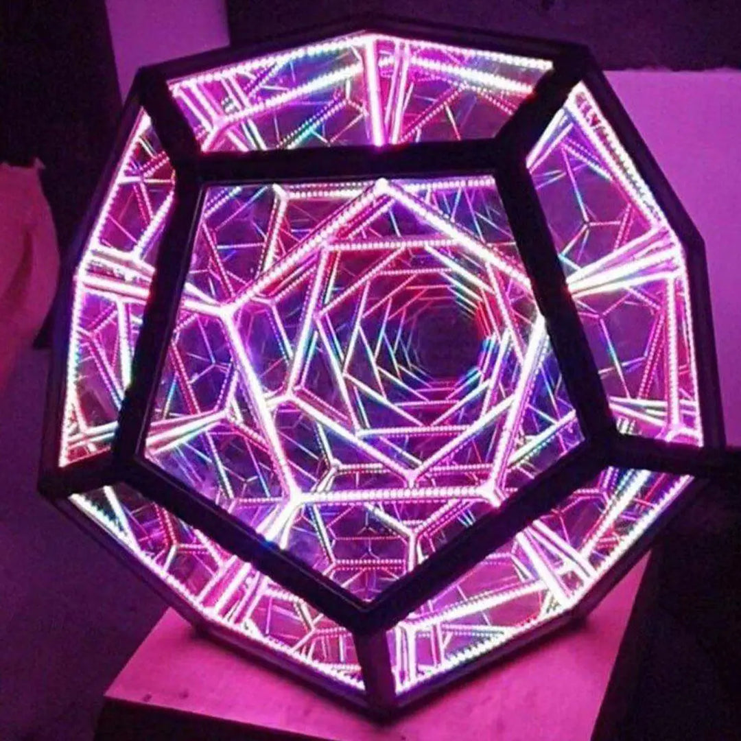 Infinite Dodecahedron Color Art Light