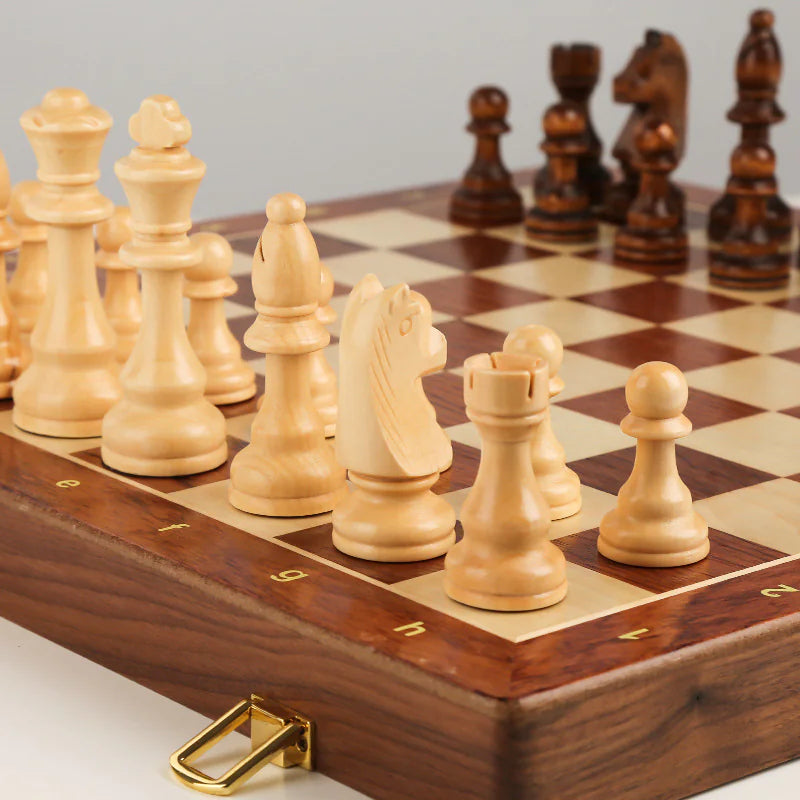 Large Children's Wooden Folding Chess Set