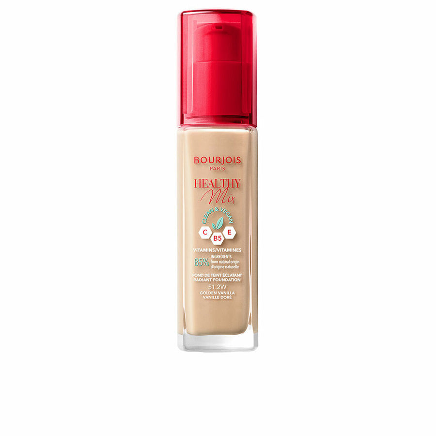 Fond de Ten Fluid Bourjois Healthy Mix 30 ml Nº 51.2W Golden vanilla-0