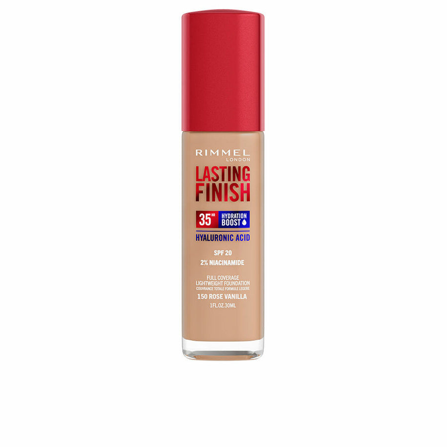 Base de Maquilhagem Fluida Rimmel London Lasting Finish Nº 150 Rose Vanilla Spf 20 30 ml-0