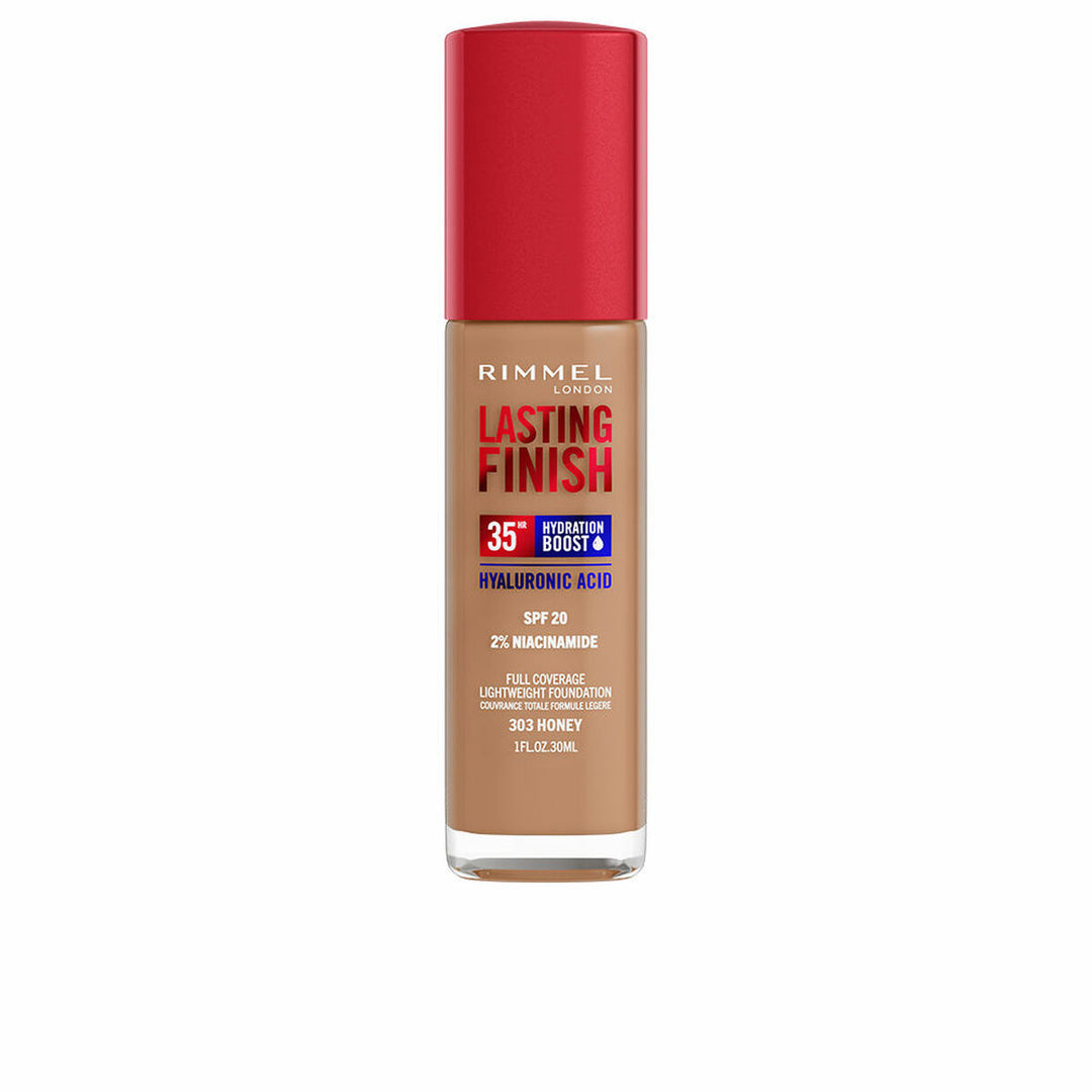 Base de Maquilhagem Fluida Rimmel London Lasting Finish Nº 303 Honey Spf 20 30 ml-0