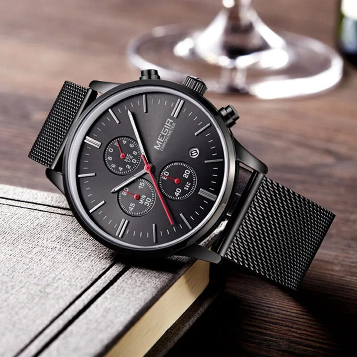 MEGIR Men's Quartz Watch Top Brand Luxury Wristwatch Waterproof Business Clock Date Wrist Watch Chronograph reloj hombre 2011-2