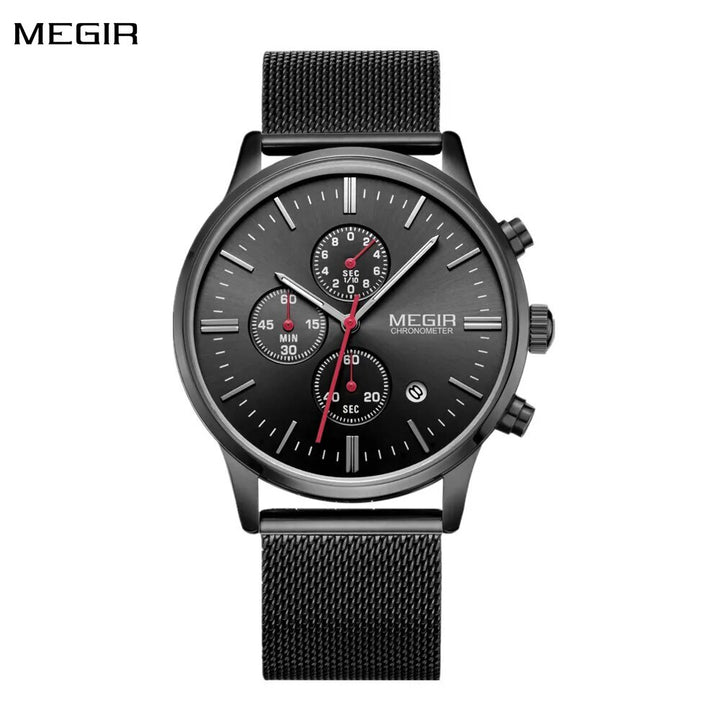 MEGIR Men's Quartz Watch Top Brand Luxury Wristwatch Waterproof Business Clock Date Wrist Watch Chronograph reloj hombre 2011-0