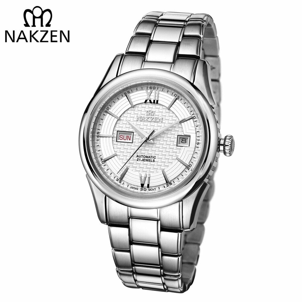 NAKZEN Men Automatic Mechanical Miyota 8205 Movement Watch Sapphire Calendar Wristwatch Man 10Bar waterproof Relogios masculinos-0