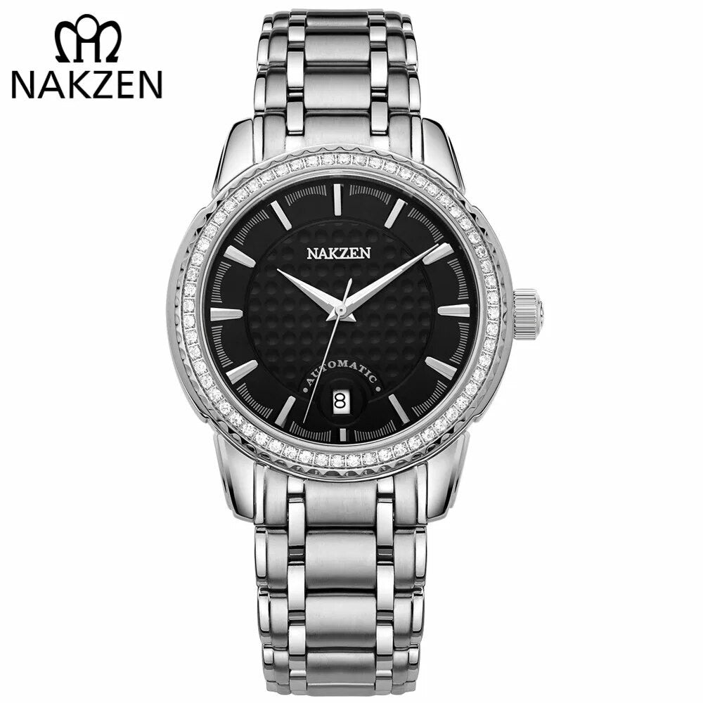 NAKZEN Men Mechanical Watch Men's Automatic Miyota 8215 Movement Diamond Watches Sapphire Wrist Watch Male Waterproof Clock-0