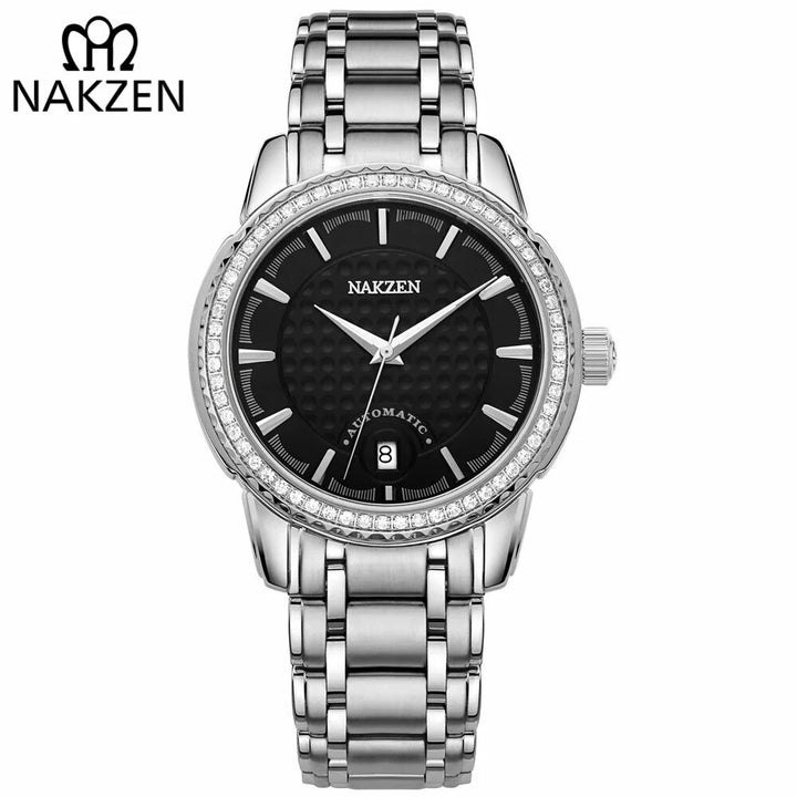 NAKZEN Men Mechanical Watch Men's Automatic Miyota 8215 Movement Diamond Watches Sapphire Wrist Watch Male Waterproof Clock-0