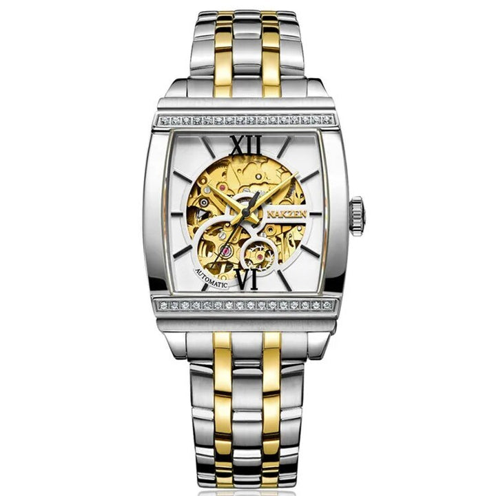 NAKZEN Rectangle Automatic Mechanical Men Watches Unique Design Tourbillon Skeleton Watch Luxury Valuable Male Clock Wrist Watch-6