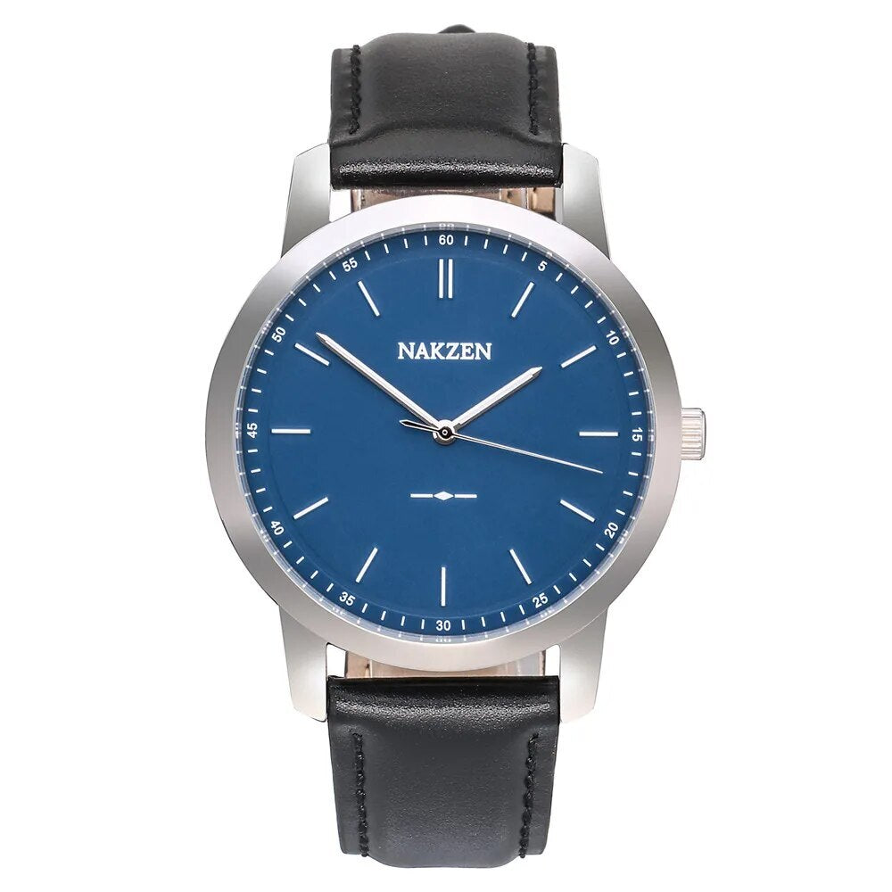 NAKZEN Fashion Male Quartz Watches Leather Watchband Business Wrist watch Waterproof Sport Men Watch Clock Relogio Masculino-7