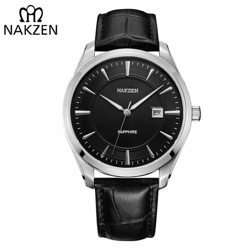 NAKZEN 2020 New Men's Watches Top Brand Luxury Quartz Watch Men Leather Waterproof Military Watch Man Clocks Relogio Masculino-6