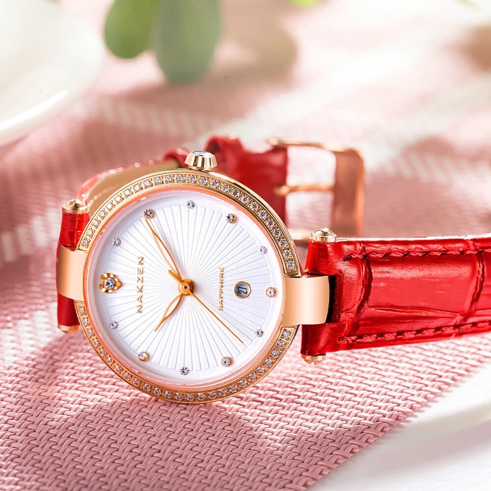 Fashion Women Watches 2021 New Leather Minimalist Watch Ladies Quartz Japan Movement Dress Wrist Watch Clock Montre Femme-2