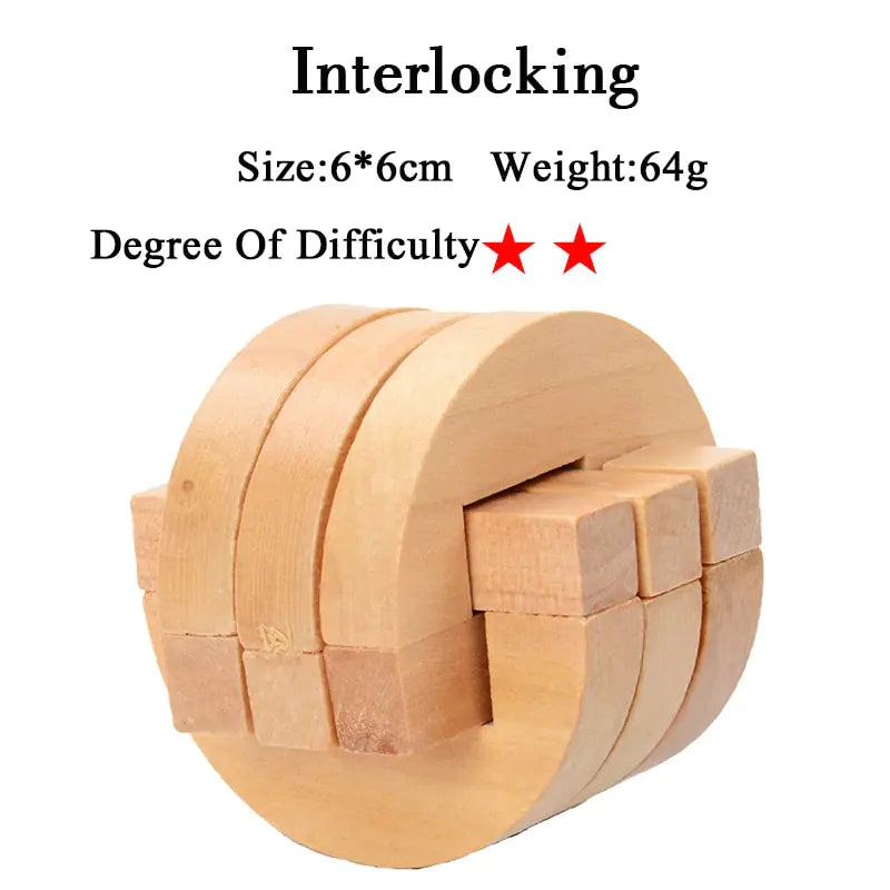 IQ 3D Wooden Brain Teaser Game