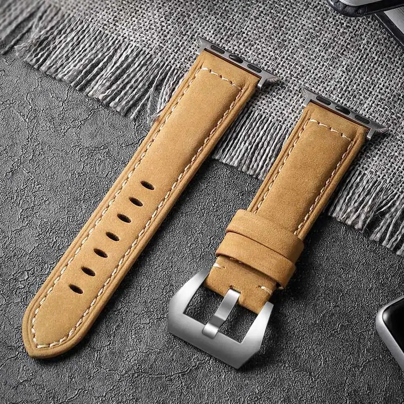 Handgemachtes Crazy Cowhide Apple Watch Armband