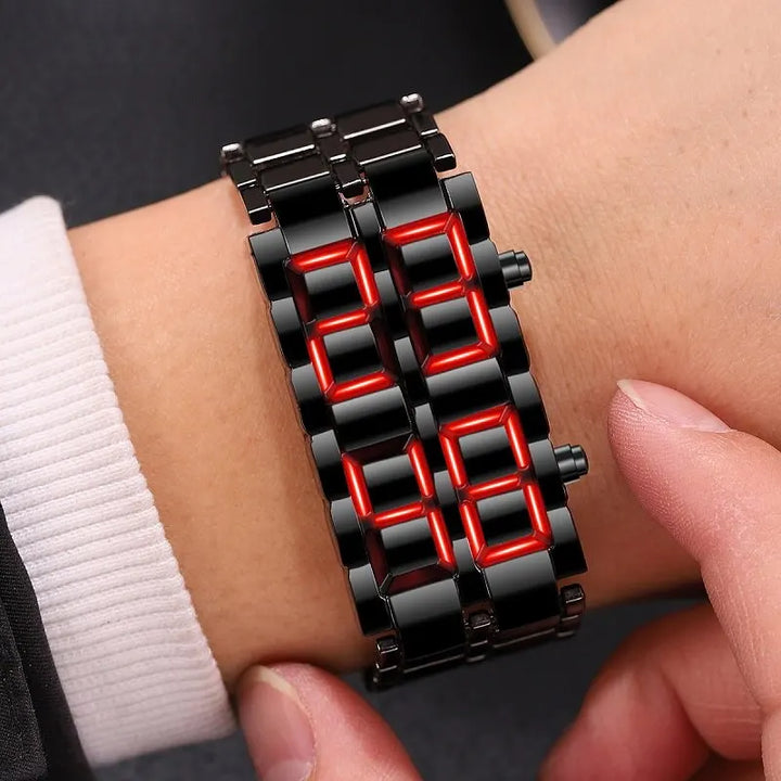 Digitale Lava-Armbanduhr für Herren