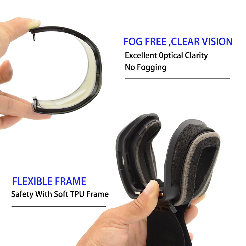 Anti-Fog Ski Goggles with Magnetic Lens