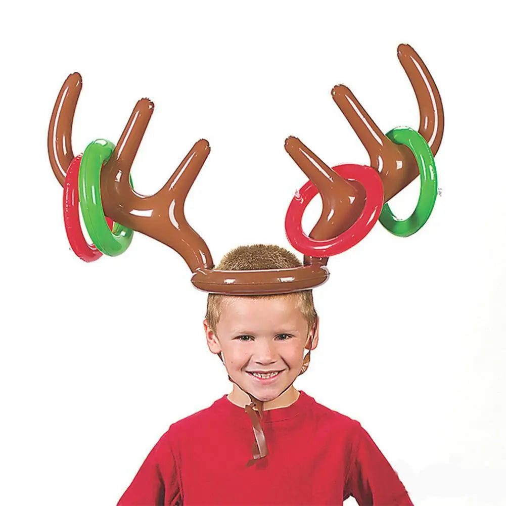 Inflatable Reindeer Antler Ring Toss Game