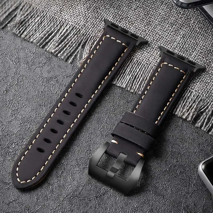 Handgemachtes Crazy Cowhide Apple Watch Armband