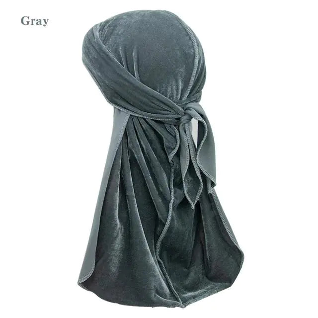 Solid Color Velvet Long Tail Durags