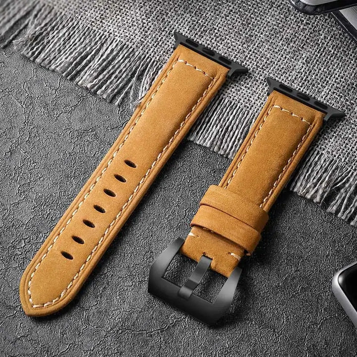 Handmade Crazy Cowhide Apple Watch Watchband