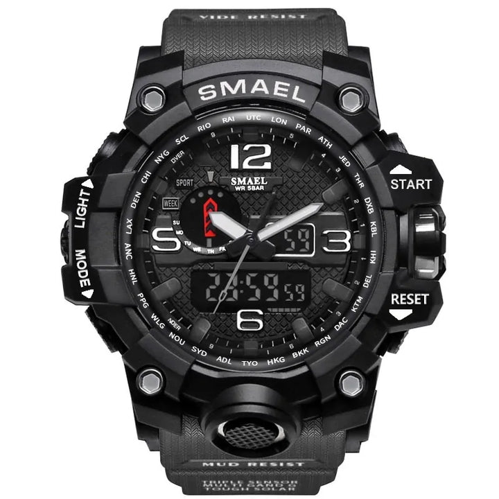 SMAEL Brand Men Sports Watches Dual Display