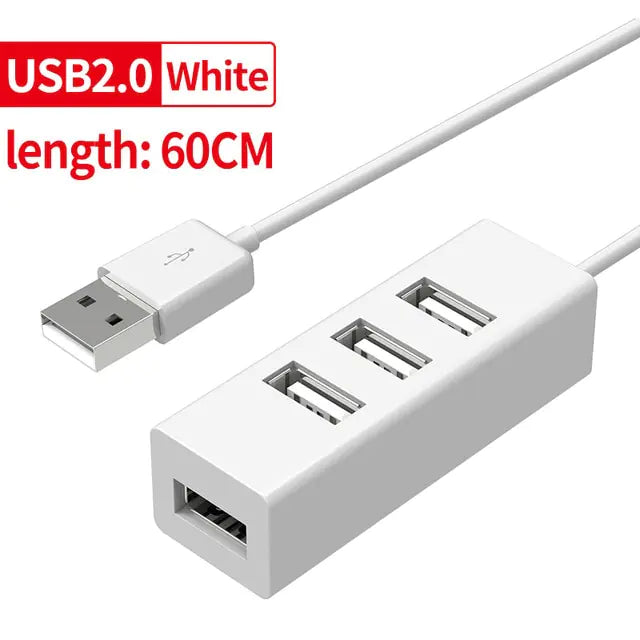 Multi USB Splitter Hub Use Power Adapter