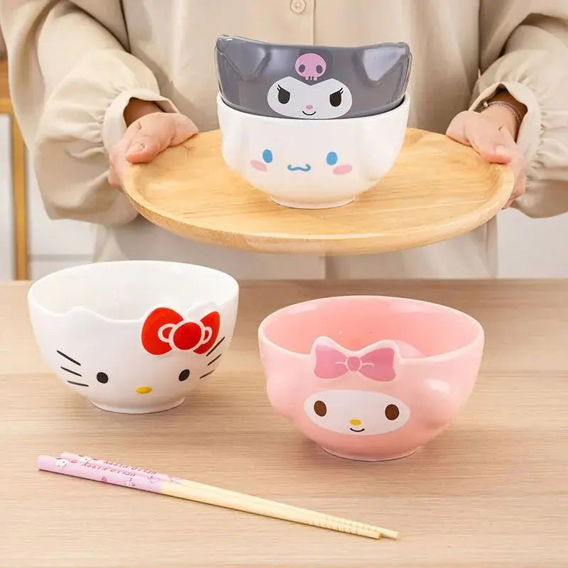 Cute Sanrio Ceramic Bowl Set