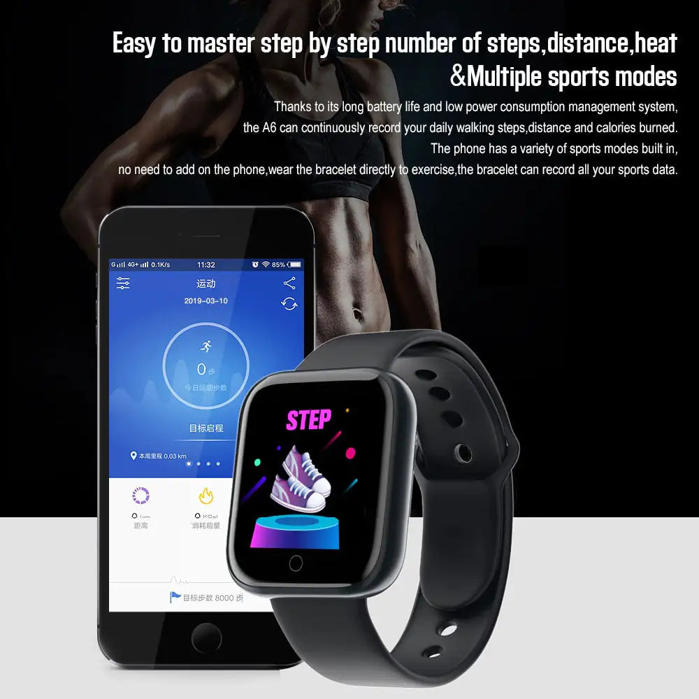 Wasserdichte Sport-Fitness-Smartwatch