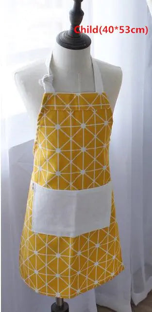 Parent-child Adjustable Cotton Linen Apron