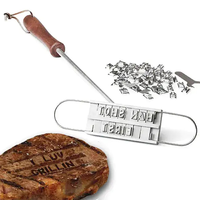 Changeable Letters DIY Barbecue Letter Printed Steak Tool