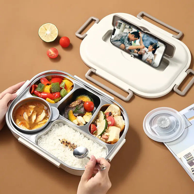 Isolierte Lunchbox aus Edelstahl 304 mit Fächern