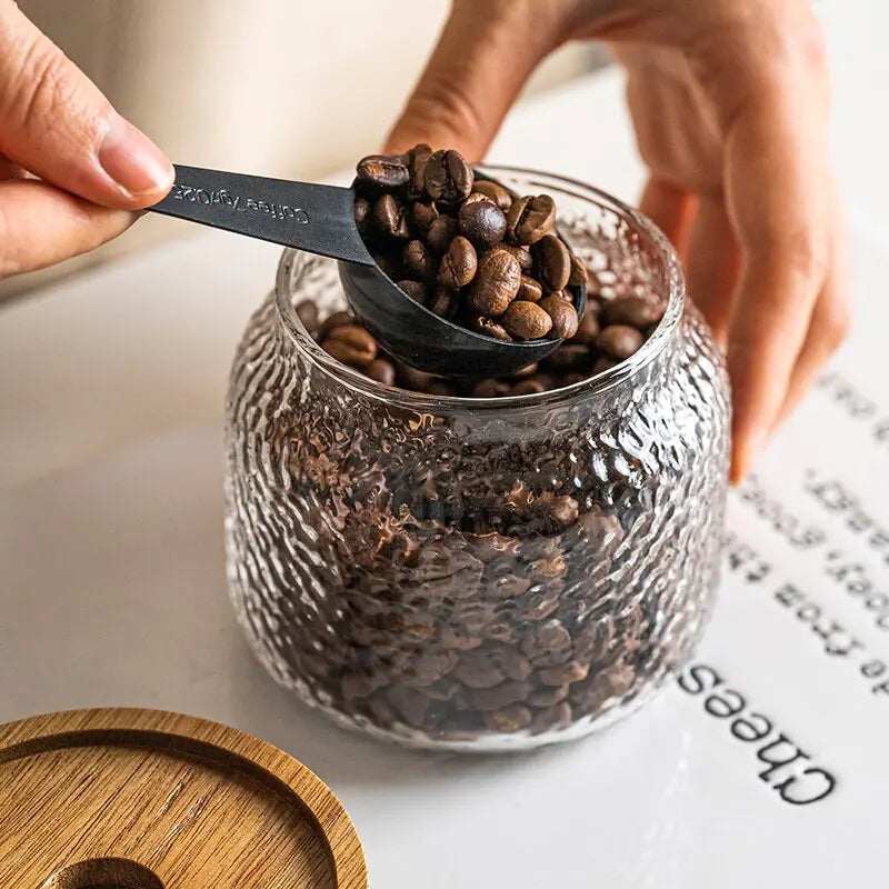 Glass Airtight Canister with Wood Lid