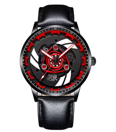 3D Spinning Motorcycle Engine Watch