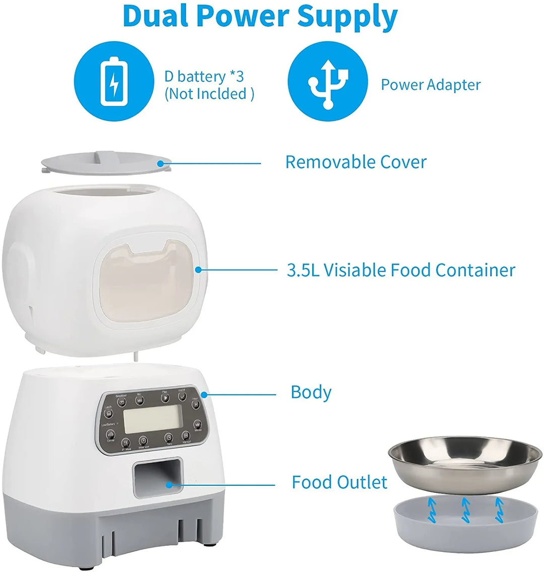 Pet Automatic Feeder with Fixed Point