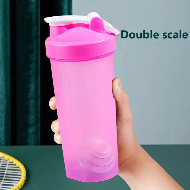 600ml Portable Protein Powder Shaker Bottle