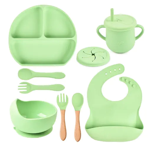 5Pcs/Set Silicone Children Tableware