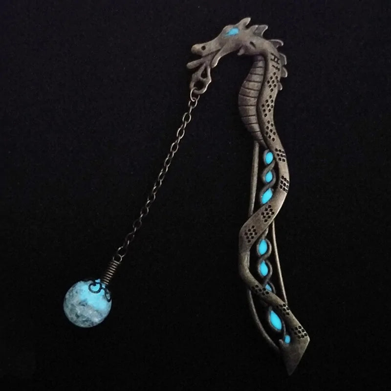 Luminous Book Wyrm Bookmark