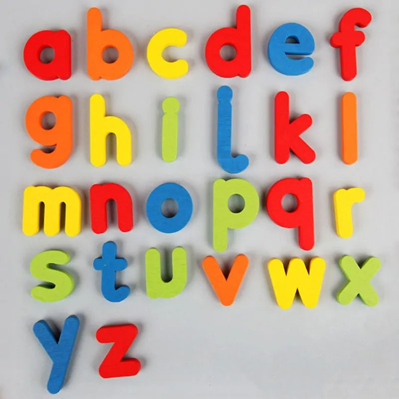 1 Set Wooden Number Alphabet Learning Cards