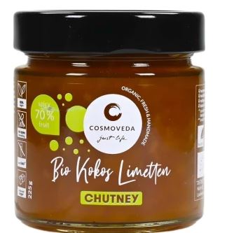 Cosmoveda | Kokos Limetten Chutney | bio 225g