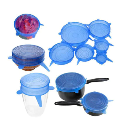 Set of 6 Adjustable Silicone Lids