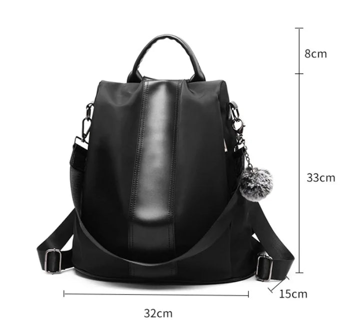 Premium Leather Waterproof 3 Way Anti Theft Women's Backpack