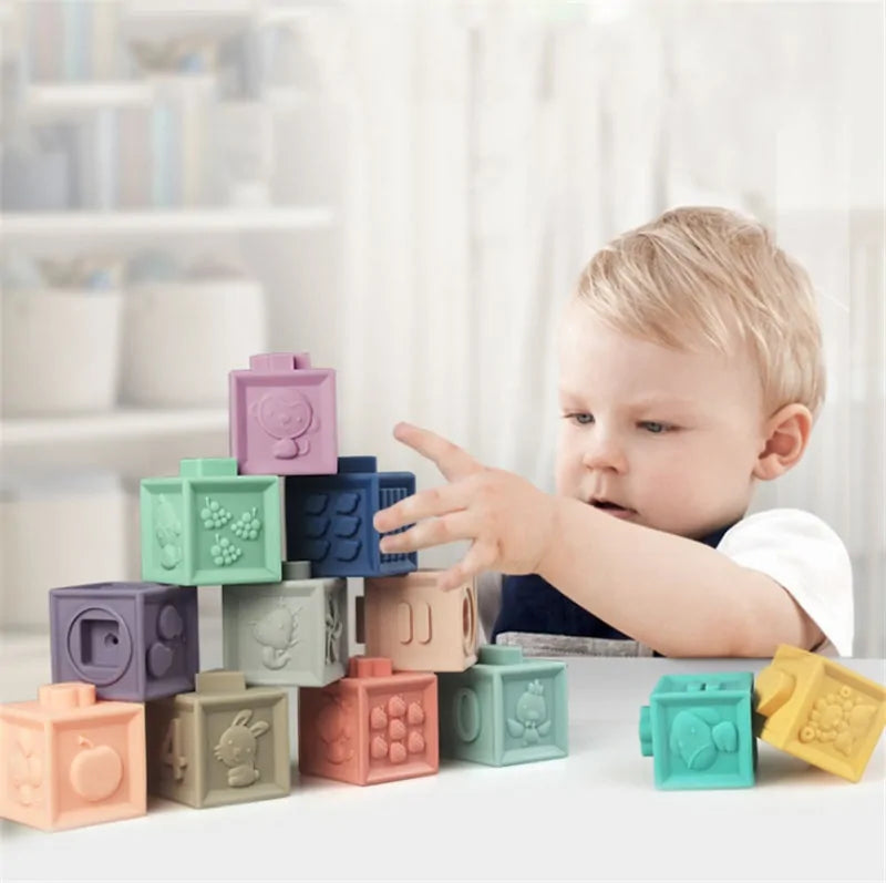 Silicone Educational Building Blocks For Toddlers