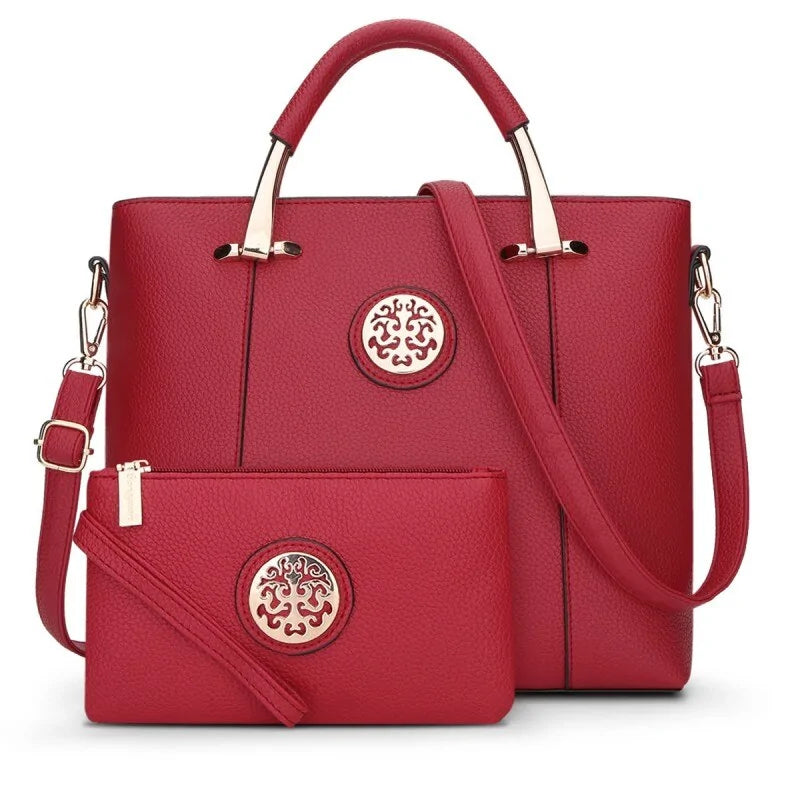 Elegantes Damen Taschenset - Modisches PU Leder