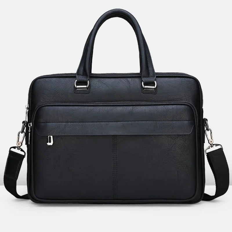 Sleek PU Leather Business Briefcase