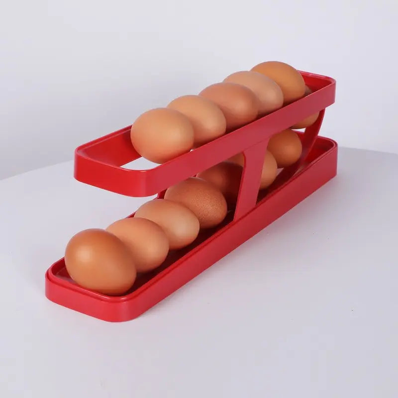 Automatic Scrolling Egg Rack Holder Storage Box