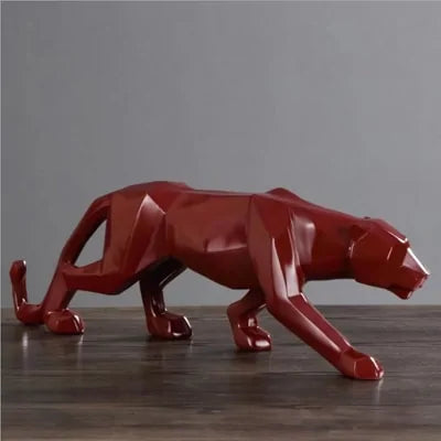 Abstract Resin Leopard Statue: Modern Home Office Decoration Gift