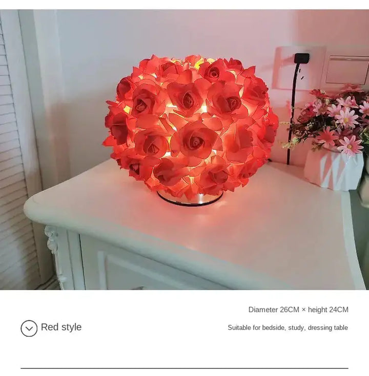 LED Table Lamp Rose Flower Bonsai Tree Night Lights Garland